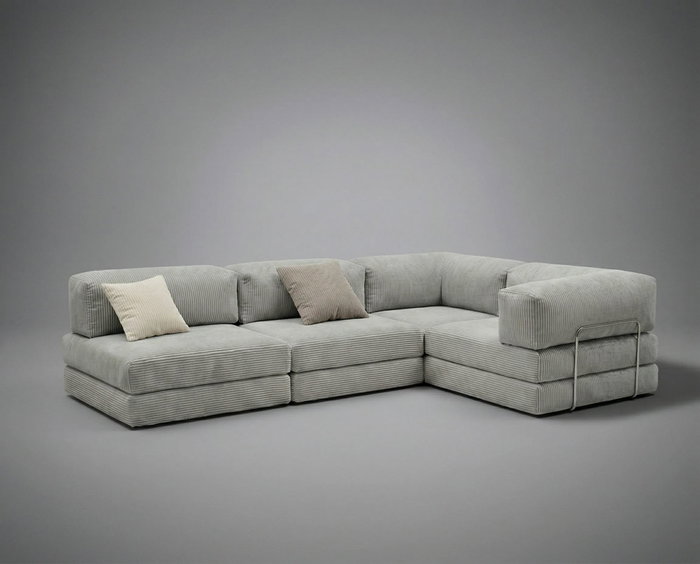 Atelier Del Sofa Kanyon - Sofá-Cama Esquinero Gris Claro Atelier Del Sofa Kanyon - Sofá-Cama Esquinero Gris Claro
